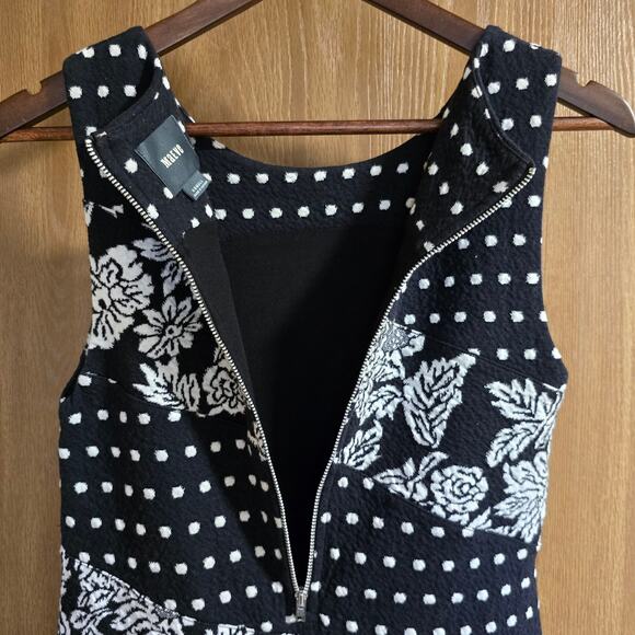 Anthropologie Maeve Effemy Floral Polka Dot Jacquard Shift Dress. - Picture 6 of 13